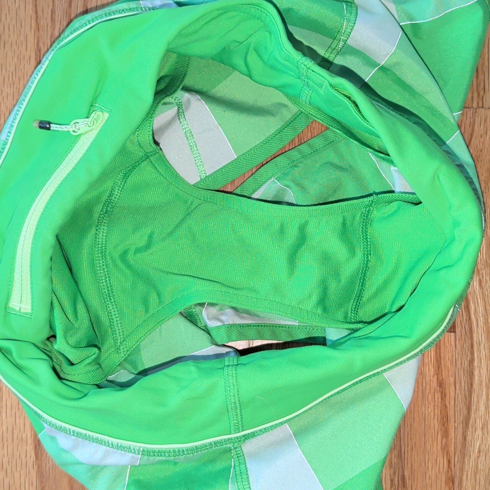 Lululemon Frond Green Gingham Speed Shorts 2 - Picture 7 of 7